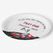 Race Car Pappteller (Schrägansicht)