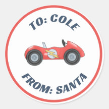 Race Car Racetra Weihnachtsfeier Doppel-Aufkleber