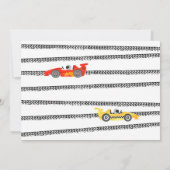 Race Car Racing 2 Fast 2. Geburtstag Einladungen (Rückseite)