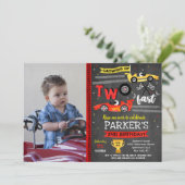 Race Car Racing 2 Fast 2. Geburtstag Einladungen (Stehend Vorderseite)