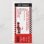 Race Car Racing Boy Birthday Party Ticket Einladung (Vorderseite)