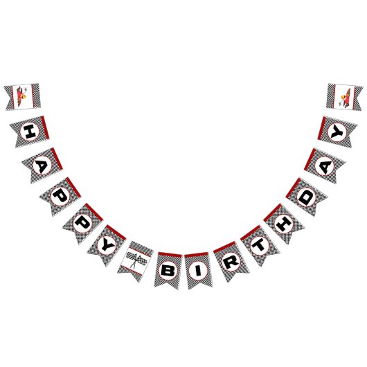 Race Car Racing Geburtstagsparty Wimpelkette (Alle)