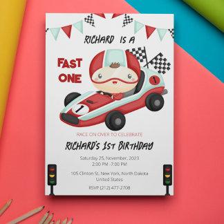 Race Car Racing Kindertheater Einladung