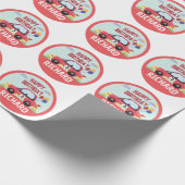 Race Car Racing Kindertheater Geschenkpapier (Ecke)