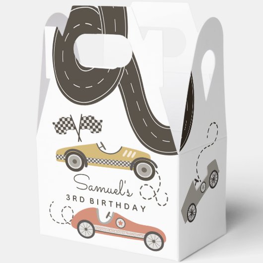 Race Car Racing Theme Party Box Geschenkschachtel (Offen)