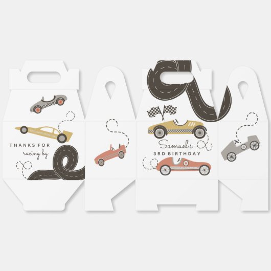 Race Car Racing Theme Party Box Geschenkschachtel (Ungeklappt)