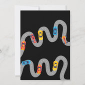 Race Car Rally Birthday Party Einladung (Rückseite)