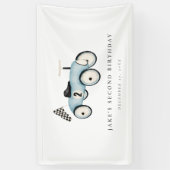 Race Car Ride am 2. Geburtstag Banner (Vertikal)