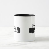 Race Car Silhouette black and white Tasse (Zentrum)