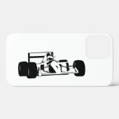 Race Car Silhouette schwarz-weiß Case-Mate iPhone Hülle (Rückseite (Horizontal))