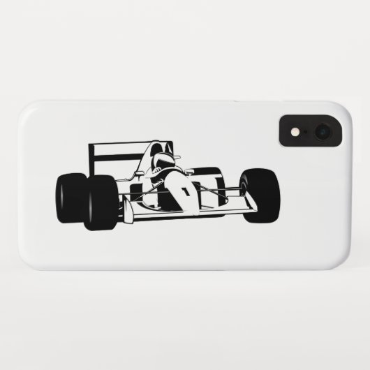 Race Car Silhouette schwarz-weiß Case-Mate iPhone Hülle (Rückseite (Horizontal))
