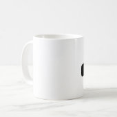 Race Car Silhouette schwarz-weiß Kaffeetasse (Vorderseite Links)