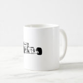 Race Car Silhouette schwarz-weiß Kaffeetasse (VorderseiteRechts)