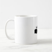 Race Car Silhouette schwarz-weiß Kaffeetasse (Links)