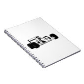 Race Car Silhouette schwarz-weiß Notizblock (Rechte Seite)