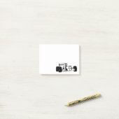 Race Car Silhouette schwarz-weiß Post-it Klebezettel (Auf Schreibtisch)