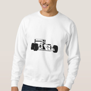 Race Car Silhouette schwarz-weiß Sweatshirt