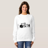 Race Car Silhouette schwarz-weiß Sweatshirt (Vorne ganz)