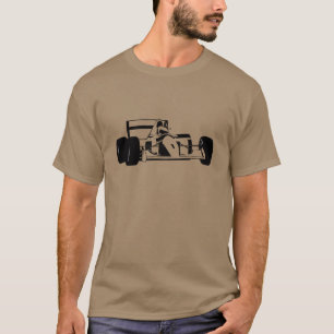 Race Car Silhouette schwarz-weiß T-Shirt