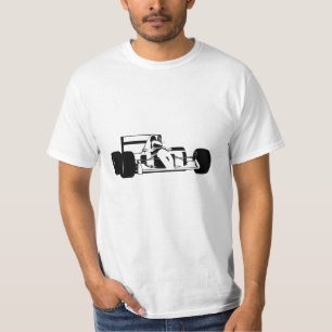 Race Car Silhouette schwarz-weiß T-Shirt