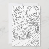 Race Car Speed Geburtstagsparty Einladung (Rückseite)