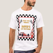 Race Car Start Your Engines 1st Birthday Men's T-Shirt (Vorderseite)