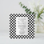 Race Car Thema Hochzeit Einladung (Stehend Vorderseite)