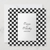 Race Car Thema Hochzeit Einladung (Rückseite)