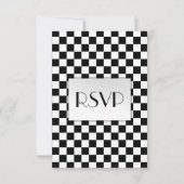 Race Car Thema UAWG mit Menü Auswahl RSVP Karte (Rückseite)