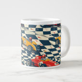 Race Car Themed Coffee Mug Jumbo-Tasse (Vorderseite Rechts)
