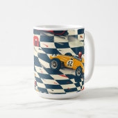 Race Car Themed Coffee Mug Kaffeetasse (VorderseiteRechts)