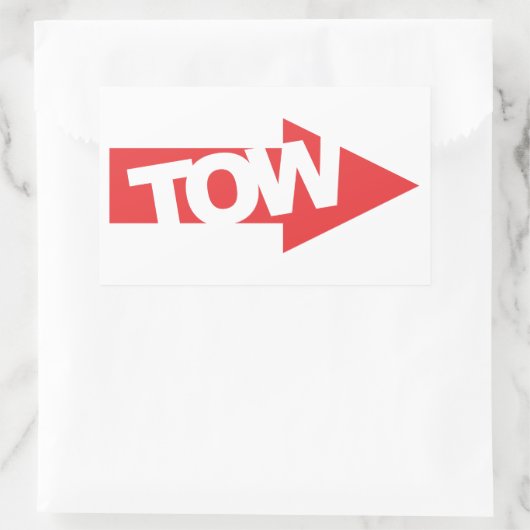 Race Car Tow Decal Rechteckiger Aufkleber (Tasche)