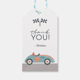 Race Car Zwei Fast 2 Neuartiger Geburtstag Vielen Geschenkanhänger