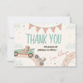 Race Car Zwei Fast Baby Dusche Danke Karte (Vorderseite)