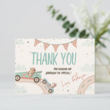 Race Car Zwei Fast Baby Dusche Danke Karte