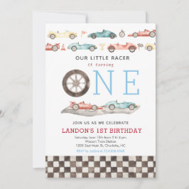 Race Card Birthday Invitation Einladung