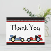 Race Cars Danke Cards (Stehend Vorderseite)