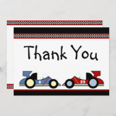 Race Cars Danke Cards (Vorne/Hinten)