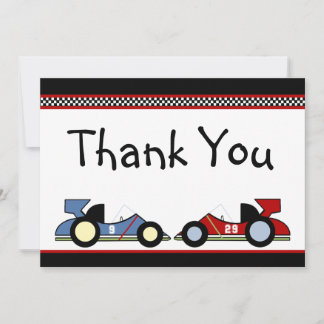 Race Cars Danke Cards