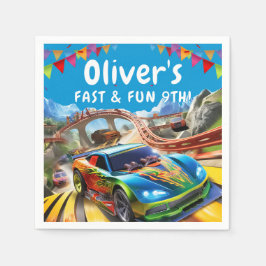 Race Cars Geburtstag Serviette