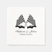 Race Cars Schachbrett Flag Serviette (Vorderseite)
