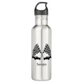 Race Cars Silver Personal Edelstahlflasche (Vorderseite)