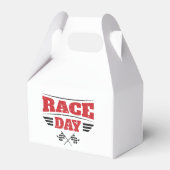 Race Day Checkered Flag Car Racing Geschenkschachtel (Vorderseite)