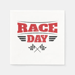 Race Day Checkered Flag Car Racing Medium Gift Bag Serviette