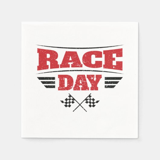 Race Day Checkered Flag Car Racing Medium Gift Bag Serviette (Vorderseite)