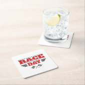 Race Day Checkered Flag Car Racing Rechteckiger Pappuntersetzer (Vor Ort)