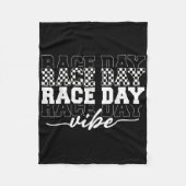 Race Day Vibes Checkered Coquette Bow Car Racing m Fleecedecke (Vorderseite)