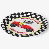 Race Fans Birthday Party Pappteller (Schrägansicht)
