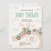 Race Fast Car Baby Shower Einladung (Vorderseite)