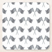 Race Flag Babydusche Napkin Rechteckiger Pappuntersetzer (Vorderseite)